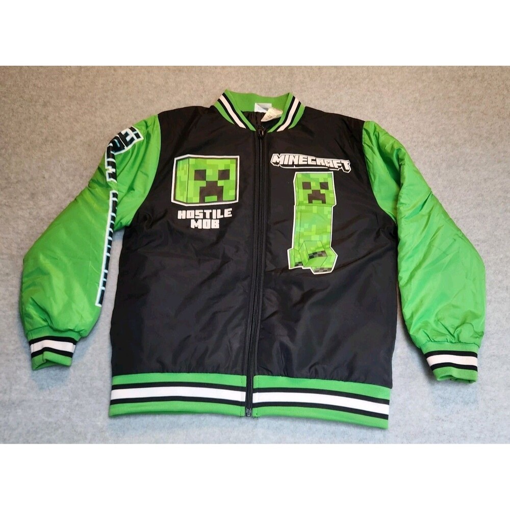 Minecraft Hostile Mob boys Bomber Jacket size 10/12